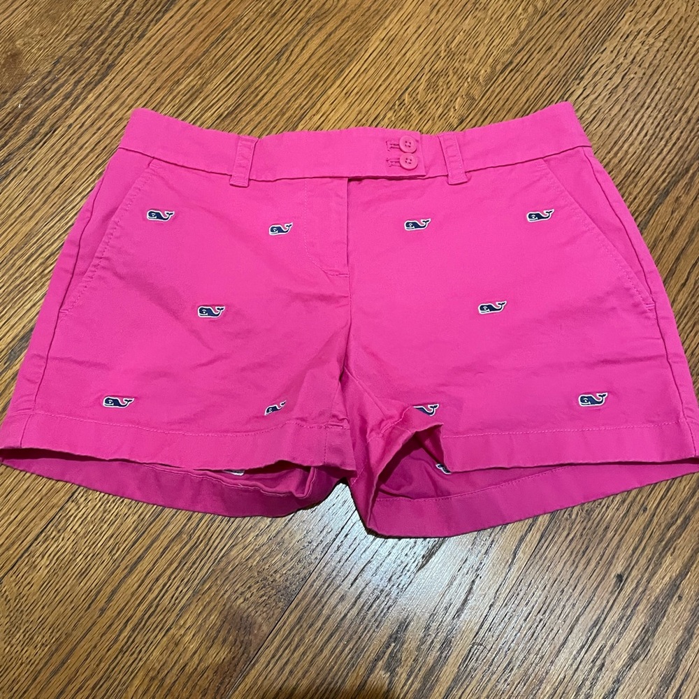 Vineyard Vines size 2 shorts. Never worn, pink with navy whales.